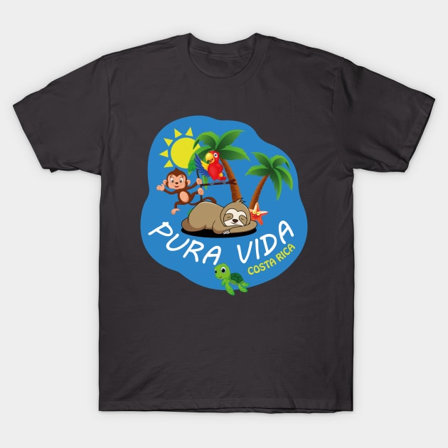 PURA VIDA COSTA RICA T-Shirt by GaboTees